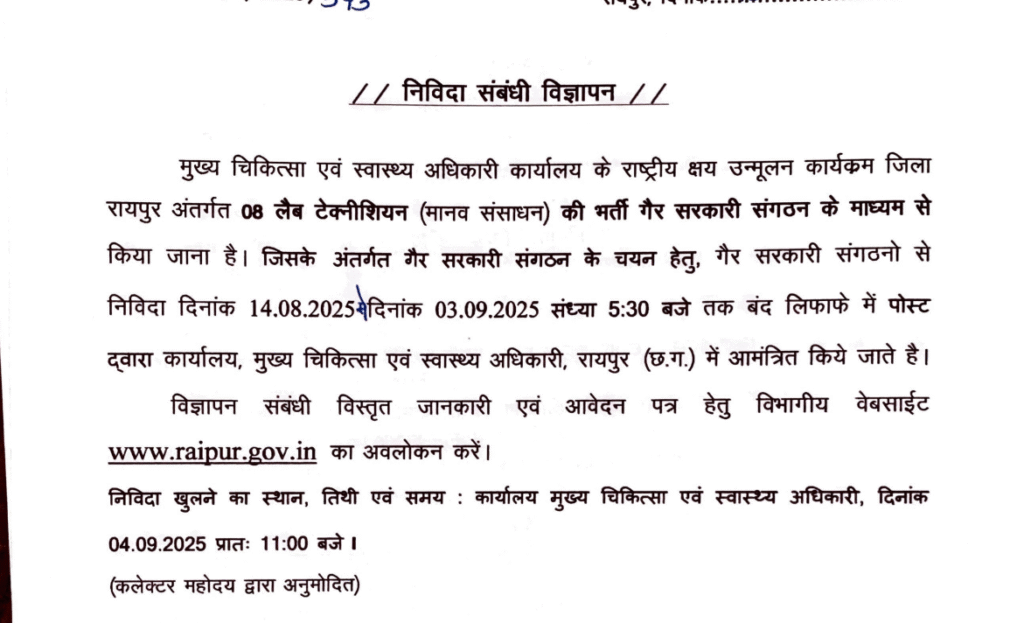 CG Medical Lab Technologist Vacancy 2025