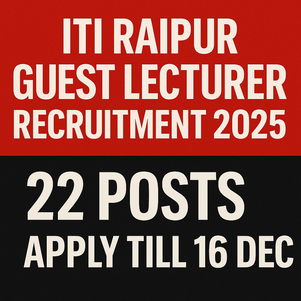 ITI Raipur Guest Lecturer Recruitment 2025