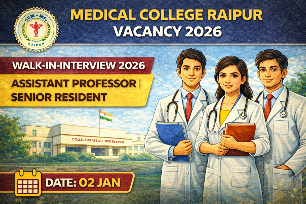 Medical College Raipur Vacancy 2026
