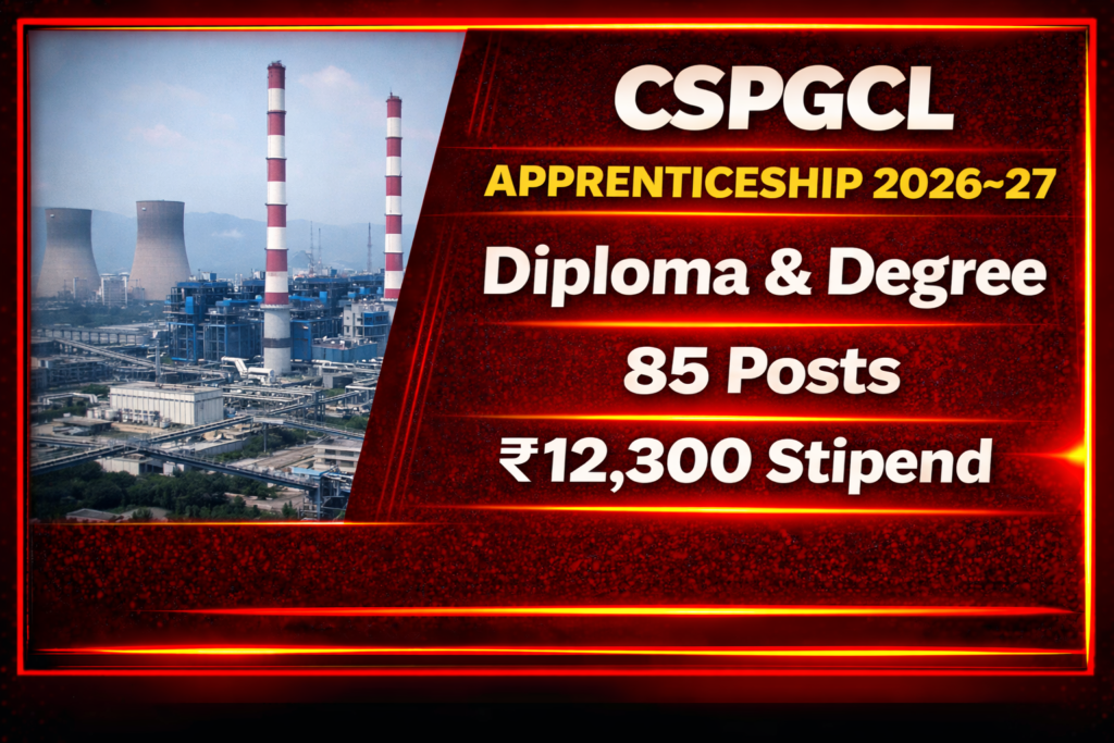 CSPGCL Apprenticeship Recruitment 2026–27